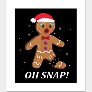 Gingerbread Man Oh Snap Christmas Cookie Costume Baking Team Posters and Art